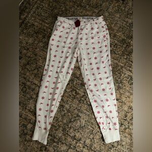 Hollister Kids White Joggers with Red Pattern